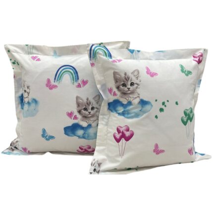 Set doua huse de perna culoare alb 70X70cm din colectia "Little Mitsy by Liz Line" din bumbac ranforce - SPR70/70255