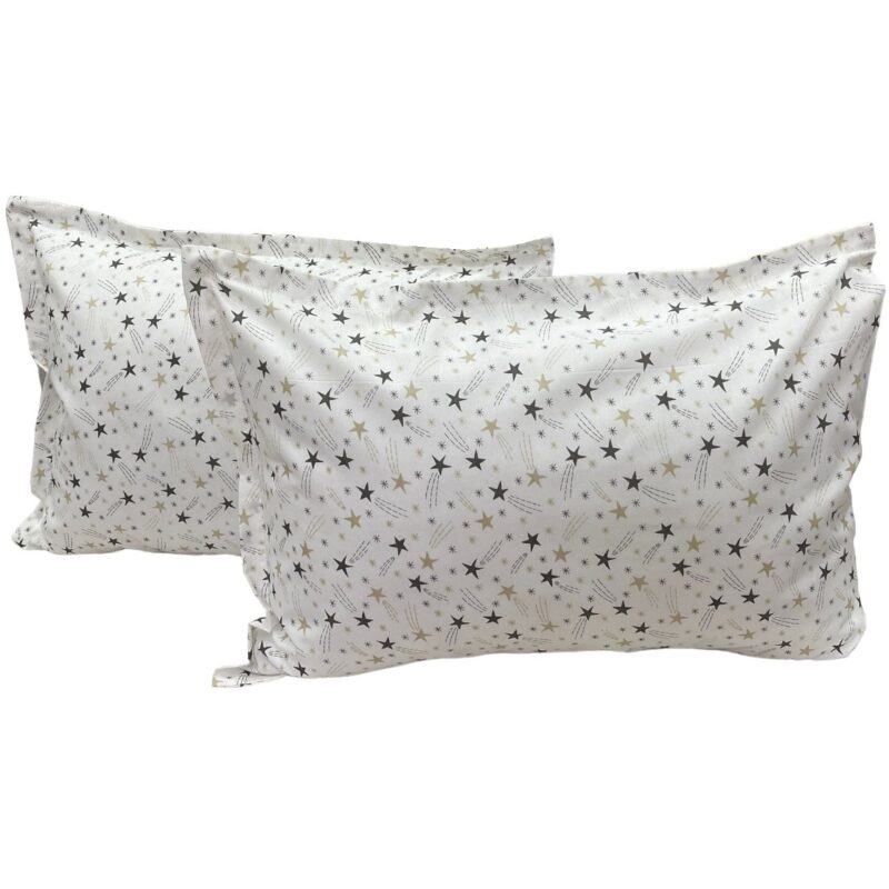 Set doua huse de perna, culoare alb, din colectia "Constelatie by Liz Line", 50X70cm din bumbac - SP50/70267