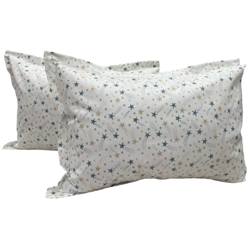 Set doua huse de perna, culoare alb, din colectia "Constelatie - Liz Line", 50X70cm din bumbac - SP50/70262
