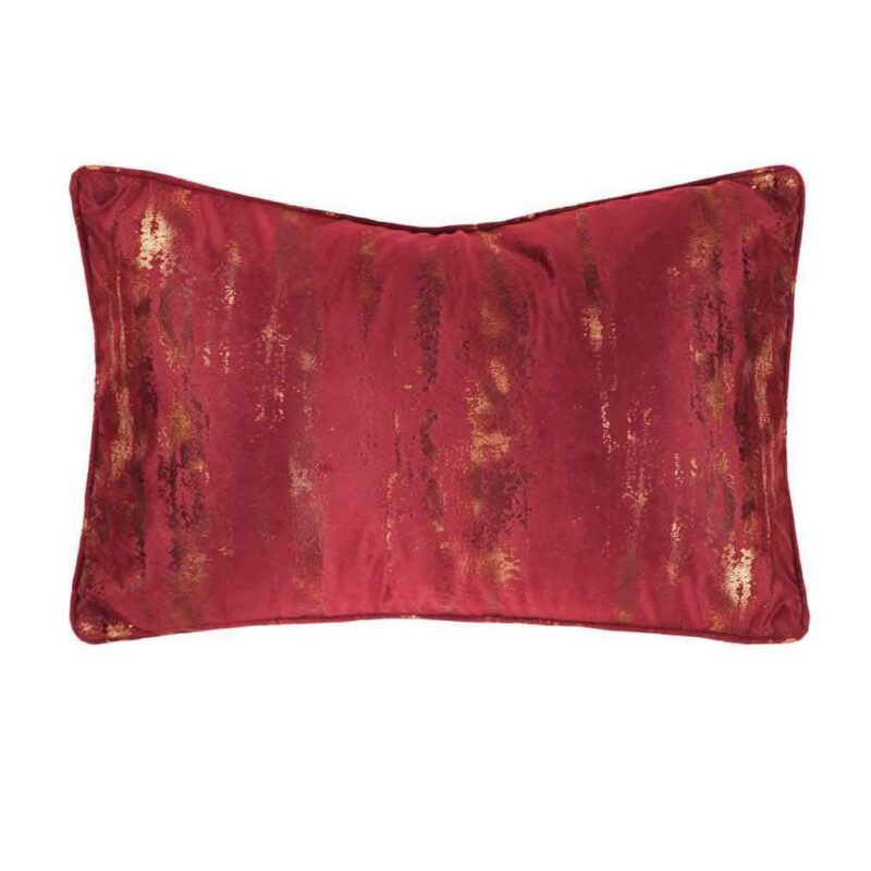 Fata de perna Andrean, Chic Home, Catifea, 30 x 50 cm, Rosu/Auriu