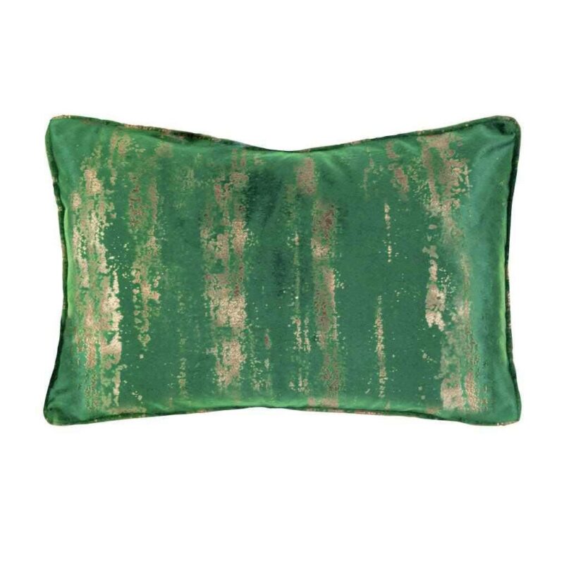Fata de perna Andrean, Chic Home, Catifea, 30 x 50 cm, Verde/Auriu