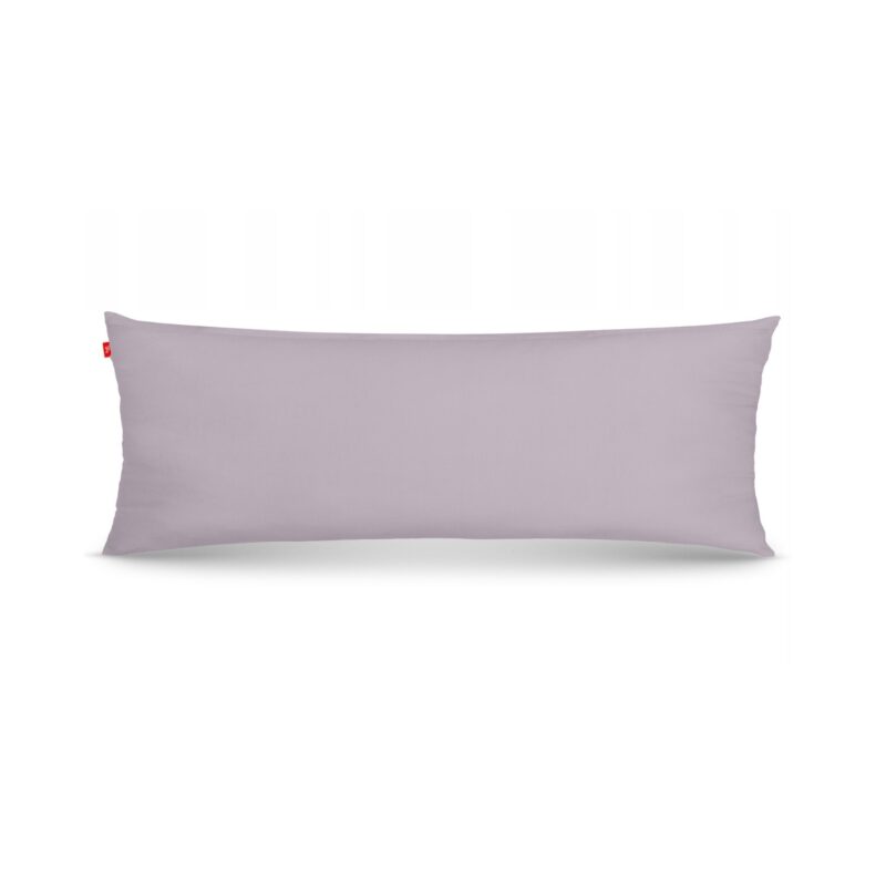 Fata de perna antialergenica pentru sarcina, Softimi, bumbac, certificat OEKO-TEX, greutate 140g/m², cu fermoar, 40 x 105 cm, lila