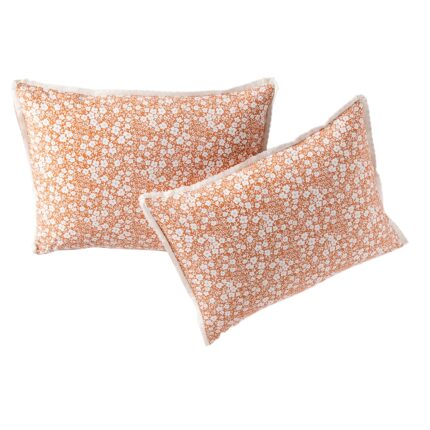 Set 2 fata de perna, English Home, Liberty, 100% bumbac, 50x70 cm, Portocaliu