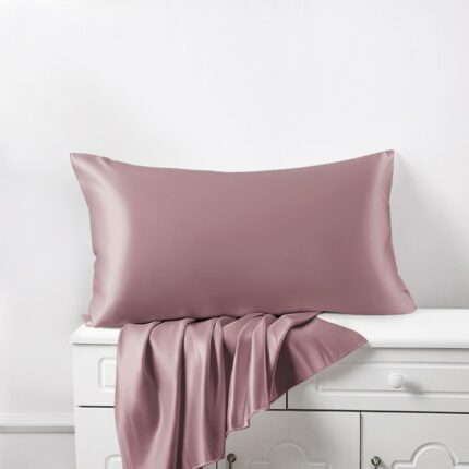 Fata perna matase Mulberry integral, 50X75cm, culoare Dust Pink