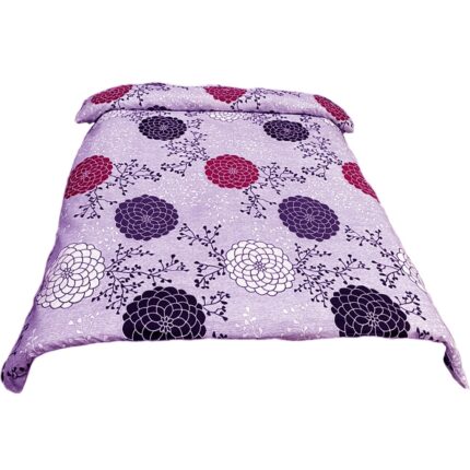 Husa pilota violet 140/210cm, "Bujori stilizati" din bumbac 100% by Liz Line - HP140128