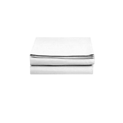 Cearsaf de pat cu elastic, Alb, 90 X 190