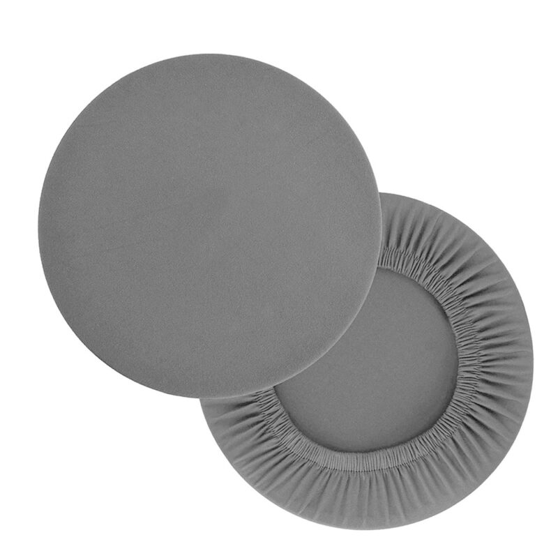 Set 2 huse rotunde pentru scaun Cozevdnt, poliester, gri, 30x45cm