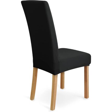Husa pentru scaun GALAXIA®, elastica universala, din Elastan, Negru
