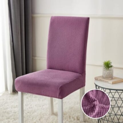 Set 6 Huse Elastice pentru Scaun, Universale, Cocolino, Material Bumbac Elasticizat, Culoare Mov