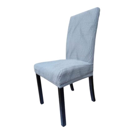Set Huse Elastice Jacquard pentru Scaune, Universale, 6 Buc- Gri-deschis