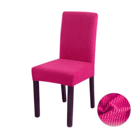 Set 6 Huse Elastice pentru Scaun, Universale, Cocolino, Material Bumbac Elasticizat, Culoare Roz Magenta