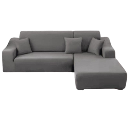 Husa elastica pentru coltar, Uni, 140x180cm/180x230cm, Gri Deschis