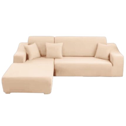 Husa elastica pentru coltar, Uni, 140x180cm/180x230cm, Crem