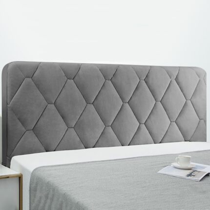 Husa pentru capatul patului, gri, 130cm poliester