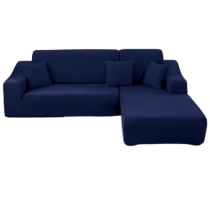 Husa elastica pentru coltar, Uni, 140x180cm/180x230cm, Bleumarin