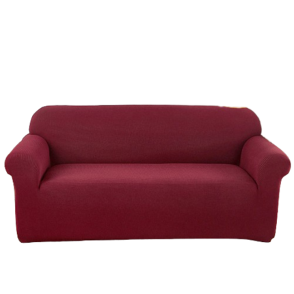 Husa elastica pentru canapea, Jojo Home, Uni, M-2 locuri, 140x180cm, Bordo
