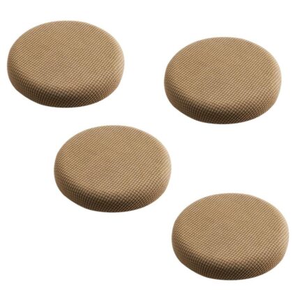 Set 4 huse scaune rotunde, JeiibrZui, 32-40 cm, Bej