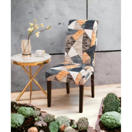 Husa Scaun Universal, Bucatarie, Living, Dining, cu elastic, imprimata multicolor