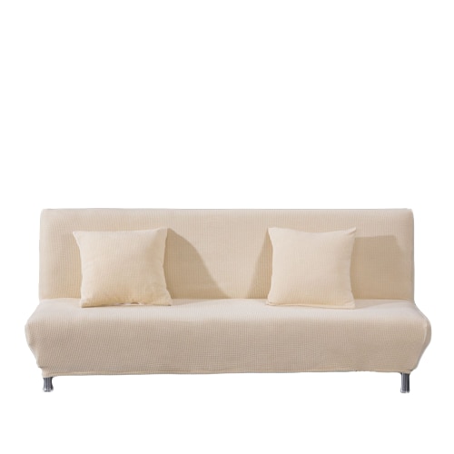 Husa canapea 2 locuri fara brate Sofazip, Lungime intre 130 - 160 cm, Elastica, microfibra, Bej