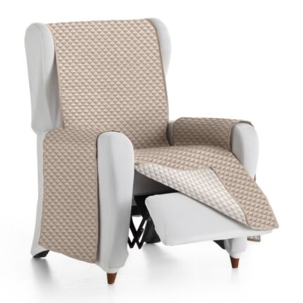 Husa reversibila pentru fotoliu, matlasata, 60-110 cm, Eysa, Oslo, C1 Bej/Ecru