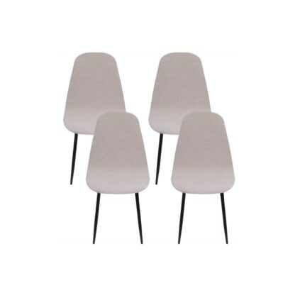 Huse pentru scaune, Jaotto, Set 4 bucati, Elastice, lungime 68 - 88 cm, Anti - zgariere, Elegante, Universale, Camel