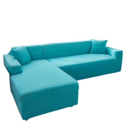 Husa elastica pentru coltar, Jojo Home, Uni, M L, Turcoaz