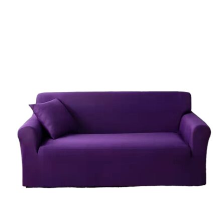 Husa Elastica Universala Premium Pentru Canapea 3 locuri 180-230 cm + Husa De Perna 40x40cm, Violet
