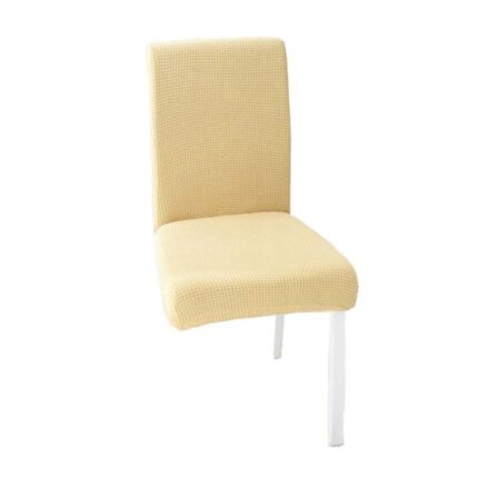 Husa pentru scaun Jacquard, Elastan, Bej