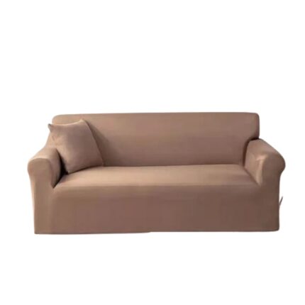 Husa elastica pentru canapea, Jojo Home, Uni, M-2 locuri, 140x180cm, Maro