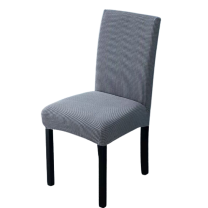 Husa de scaun, Sonia-Home, material Grofat si Catifelat, Uni, Gri