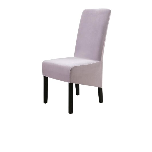 Set de 4 huse de scaun, Lydevo, elastice, universale, mov cenusiu