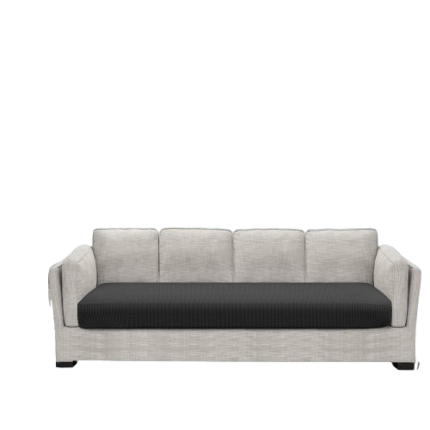 Husa pentru Canapea Granbest, Elastica, pentru Sezut, Jacquard Elastan, cu Partea Inferioara Elastica, pentru 4 Locuri, Negru