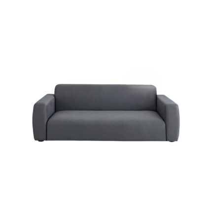 Husa elastica pentru canapea de 3 locuri, Jin Le, rezistenta la apa, material din spandex, lavabila, culoare gri deschis