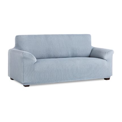 Husa canapea 4 locuri Sofazip, Lungime intre 230 - 270 cm, Elastica, model PatternFit, Bleu Pal