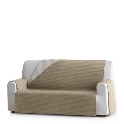Husa matlasata reversibila pentru canapea 3 locuri, 170-210 cm, Eysa, Oslo, C11 Bej inchis, Ecru