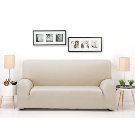 Husa elastica pentru canapea Toronto, 3 locuri, 180-230cm, Crem