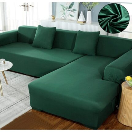 Husa pentru coltar, poliester, elastica, verde, 190x230cm