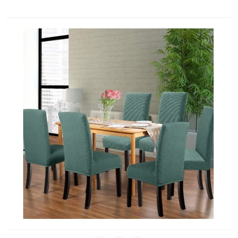 Set huse elastice, 6 scaune HS17, verde deschis, 55 x 45 cm