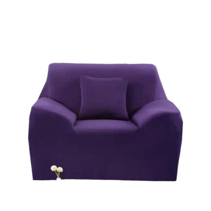 Husa Elastica Universala Premium Pentru Fotoliu 90 x 130cm + Husa De Perna 40x40cm, Violet