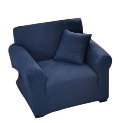 Husa elastica pentru fotoliu, Jojo Home, Uni, 90x140cm, Bleumarin