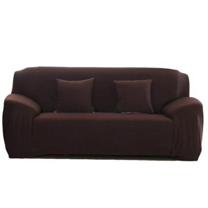 Husa canapea 4 locuri, material elastic, maro inchis