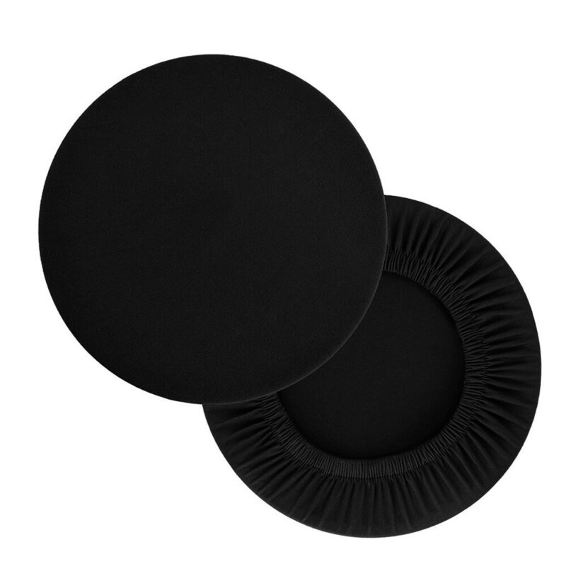 Set de 2 huse rotunde pentru scaun, Tovbmup, poliester, negru, 30-45cm