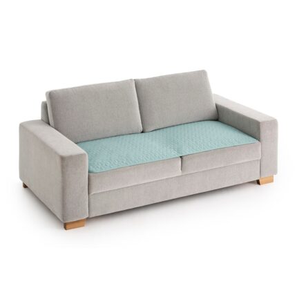 Topper matlasat pentru canapea Sofazip Teflon®, respinge apa, antiaderent, culoare Jade Mint, Lungime 180 cm