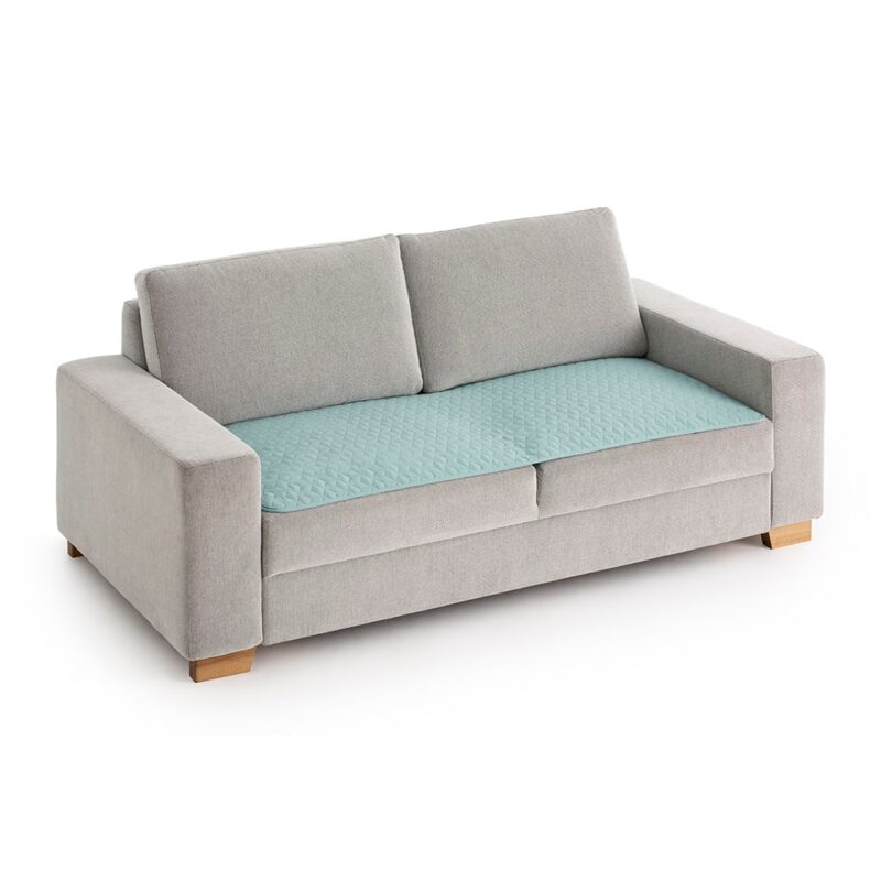 Topper matlasat pentru canapea Sofazip Teflon®, respinge apa, antiaderent, culoare Jade Mint, Lungime 180 cm