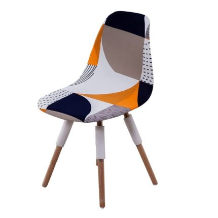 Set 2 huse scaun, Poliester/Elastan, Lungime scaun 38-43 cm, Multicolor