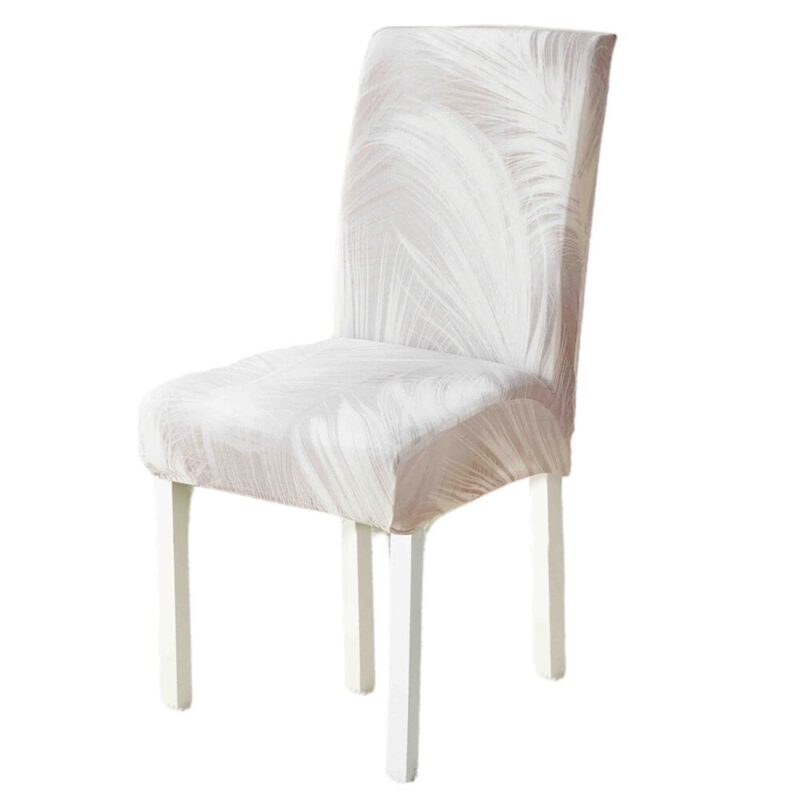Set 6 huse universale pentru scaun, din bumbac si elastan, HS6-15, imprimeu, 55 x 45 cm