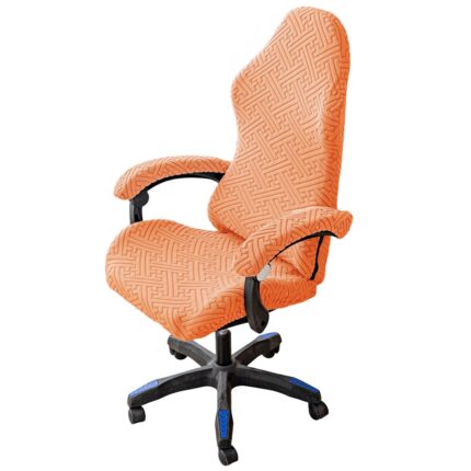Huse scaun de birou, longziming, jacquard elastic, protectie impotriva zgarieturilor, piersica, poliester