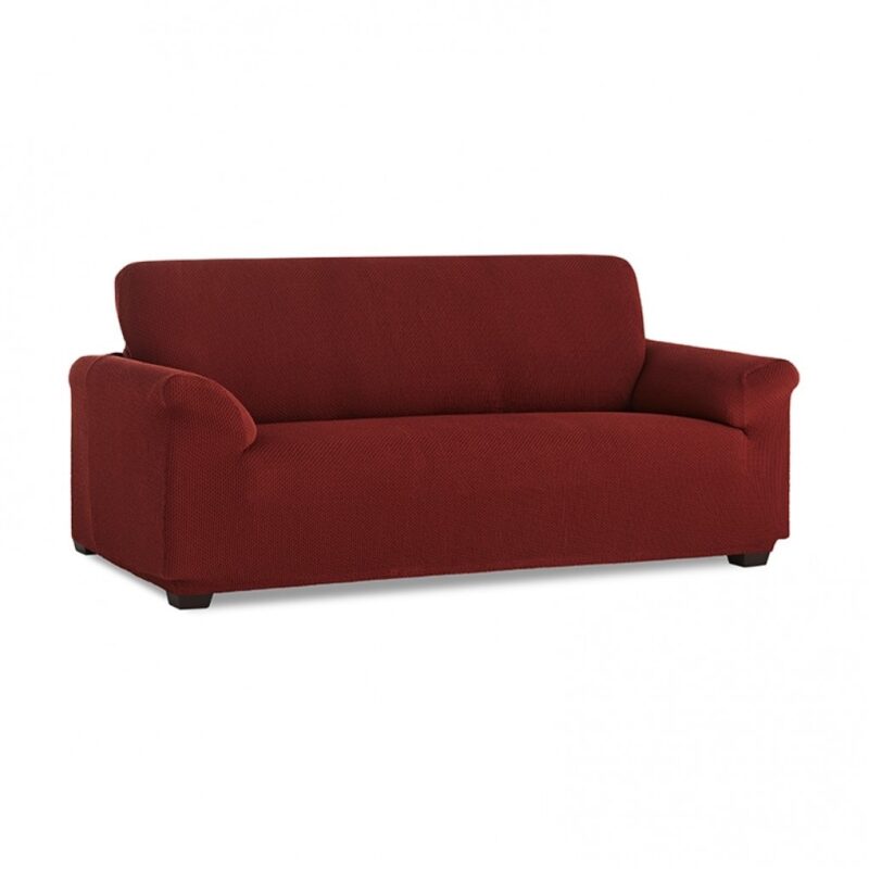 Husa canapea 3 locuri Sofazip, Lungime intre 180 - 230 cm, Elastica, model PatternFit, Rosu