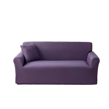 Husa Elastica Universala Premium Pentru Canapea 2 locuri 130-180cm + Husa De Perna 40x40cm, Mov