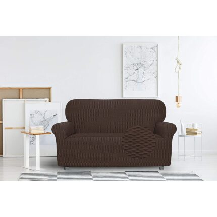 Husa Canapea MB Home Fashionable, 3 Locuri, Bumbac Natural, Maro, 170 cm - 230 cm
